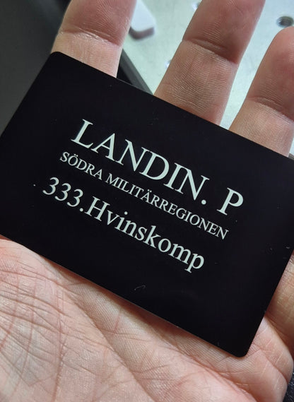 Namnskylt trosspackning
